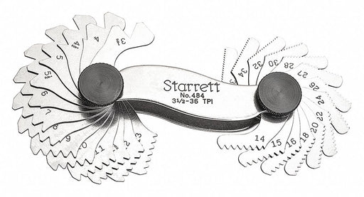 Thread Pitch Gauge Set Thread Ang 60 deg