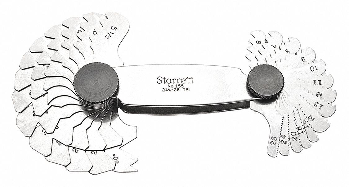 Thread Pitch Gauge Set Thread Ang 60 deg