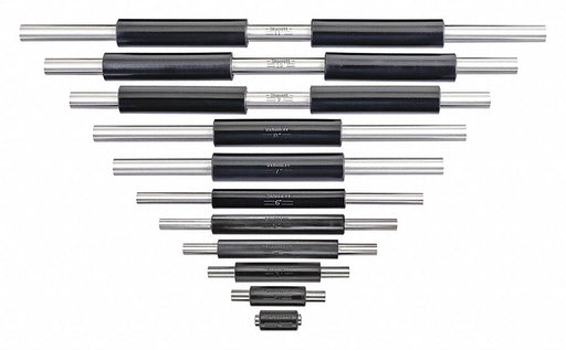 End Measuring Rod Set 1/4 3/8 Dia 11 Pcs