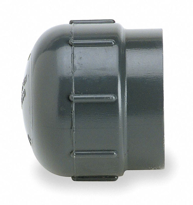 Cap 1 1/2 in Schedule 80 FNPT Gray