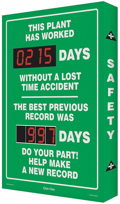 Electronic Scoreboard 28in x 20in Green