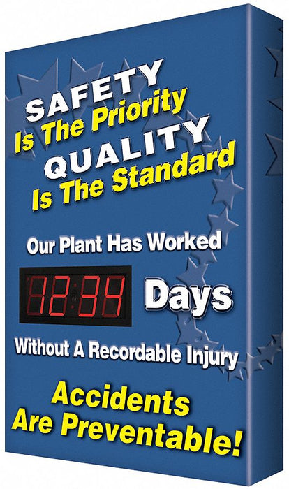 Electronic Scoreboard 28 in x 20 in Blue