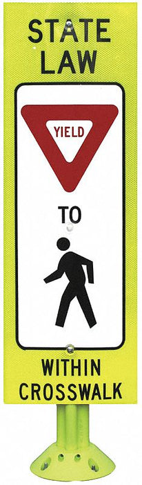 TrafficSignwithBase 42inx13in Poly