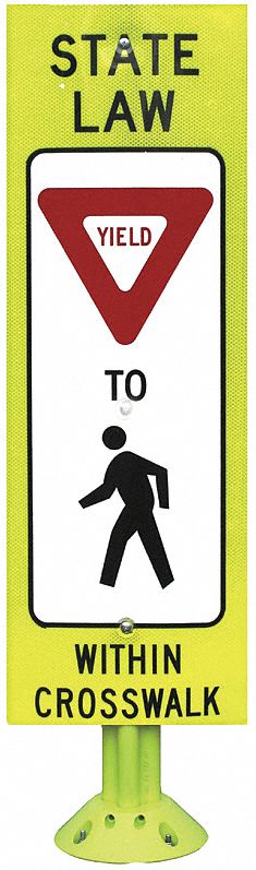 TrafficSignwithBase 42inx13in Poly