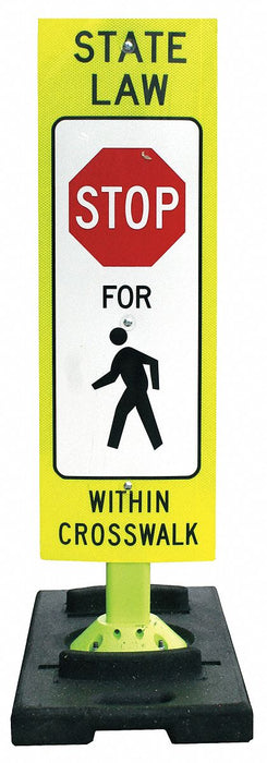 TrafficSignwithBase 42inx20in Poly