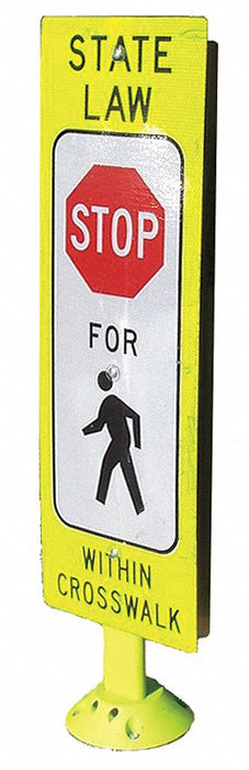 TrafficSignwithBase 42inx13in Poly