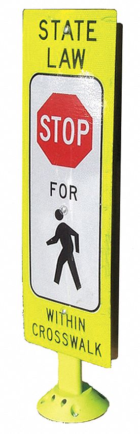 TrafficSignwithBase 42inx13in Poly