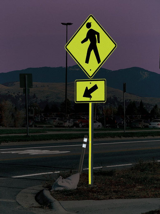 Sign Post Reflector Green 5 ft H