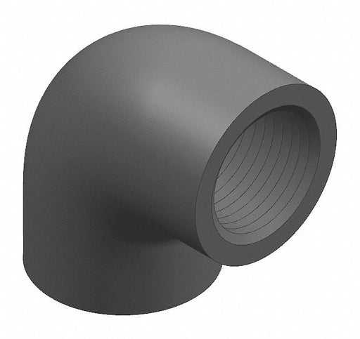 90 Elbow 1 in Schedule 80 FNPT Gray