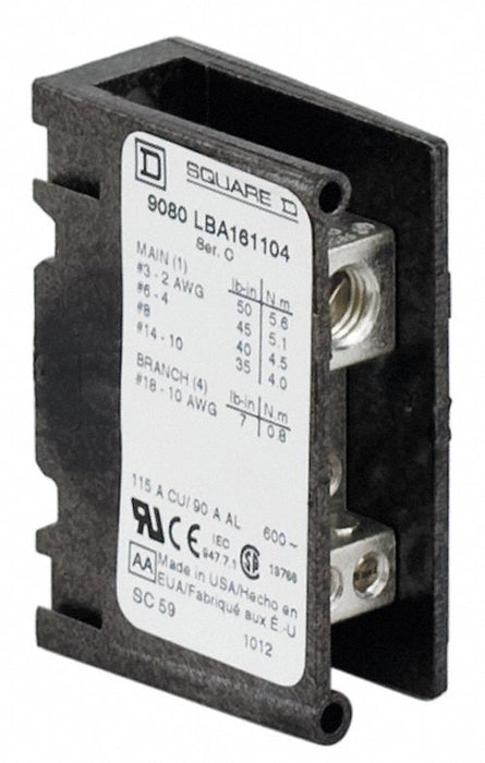 PowerDistributionBlock 115A 600V 1Poles