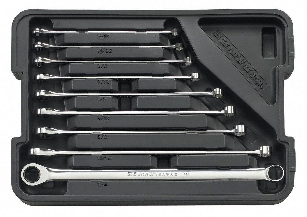 Ratcheting Wrench Set SAE 12 pt. 9pcs