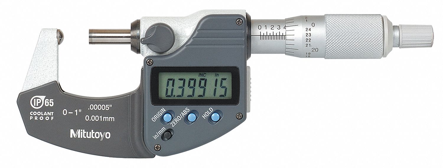Digital Micrometer 0 to 1 In SPC