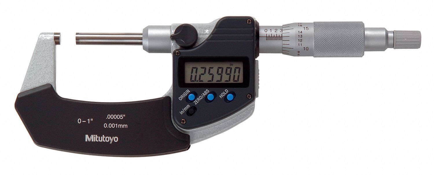 Digital Micrometer Non-Rotating 1 In SPC