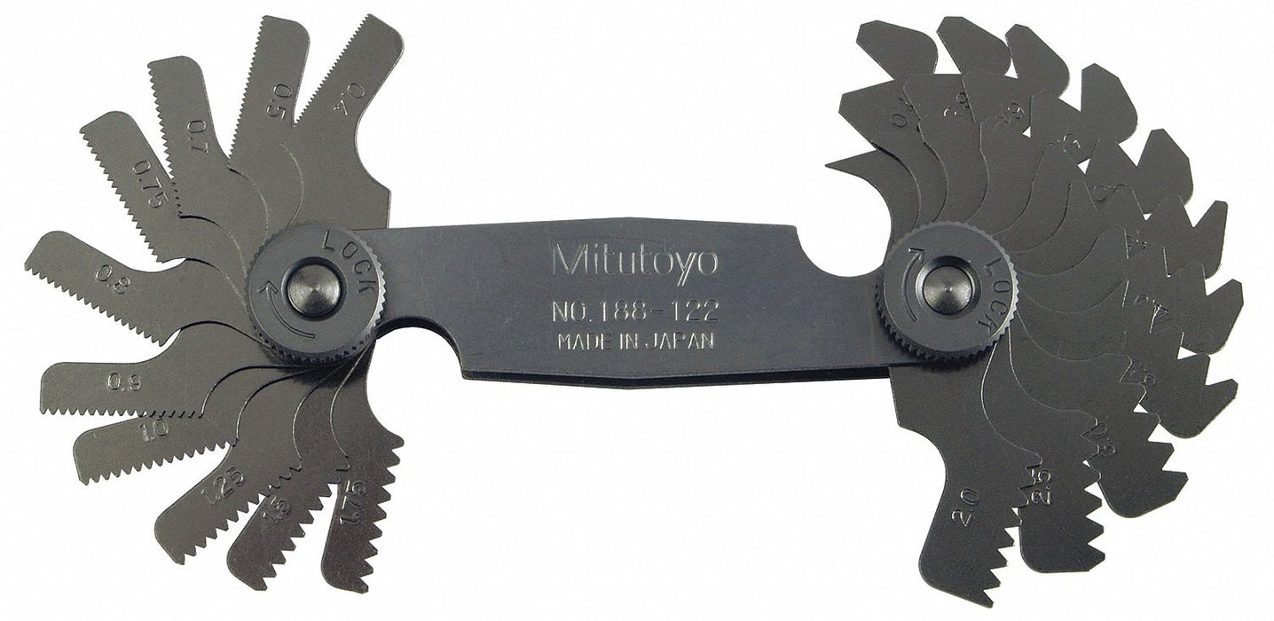 Thread Pitch Gauge Set Thread Ang 60 deg