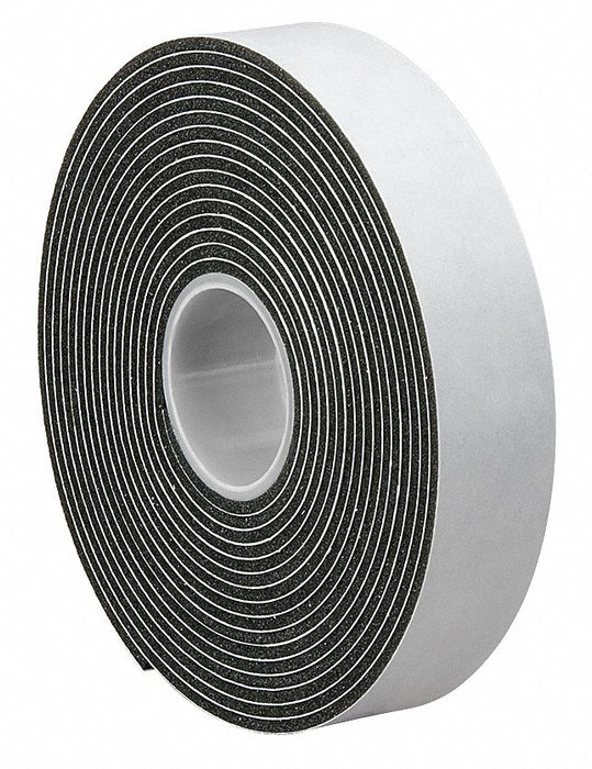 Foam Tape Black 5 yd L 1 in W
