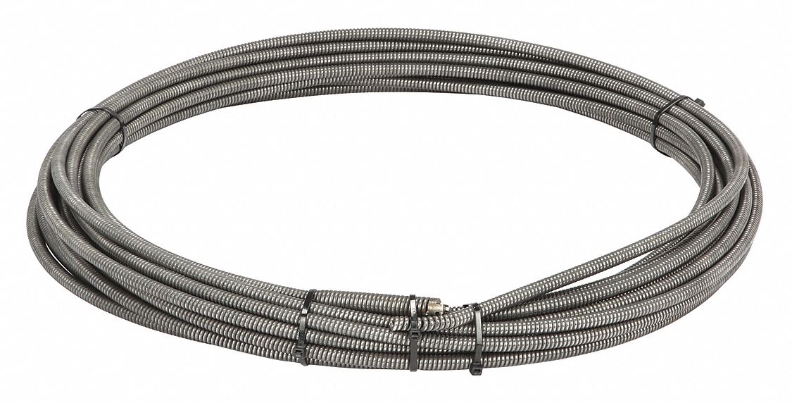 Drain Cleaning Cable 3/8 in Dia 75 ft L