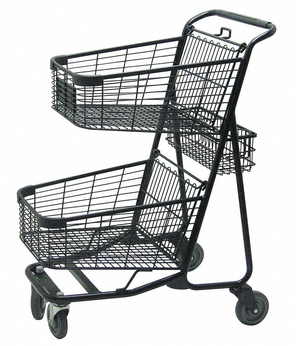 Two Tier Shopping Cart 29 in L 300 lb.