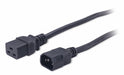 Power Cord 6-1/2 ft Black 14 AWG