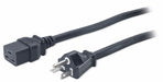 Power Cord 8-1/4 ft Black 12 AWG