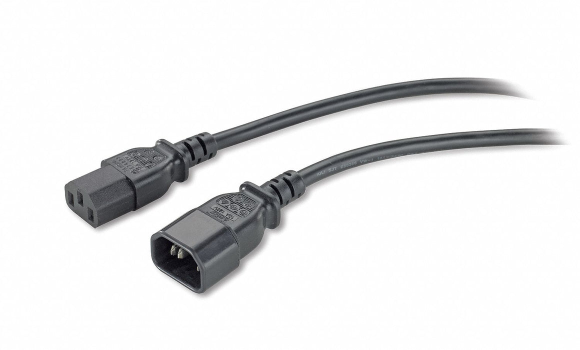 Power Cord IEC 320 C14 H05VV-F 2 ft PK5