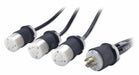 Splitter Power Cord Black 12 AWG