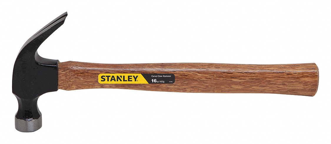 Curved Claw Hammer 16oz Polished Hickory
