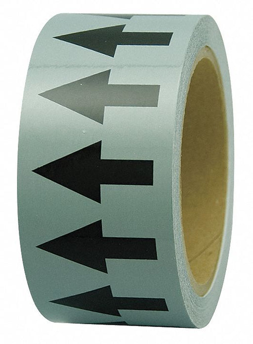 D4933 Arrow Tape Gray 1in W 108ft Roll L