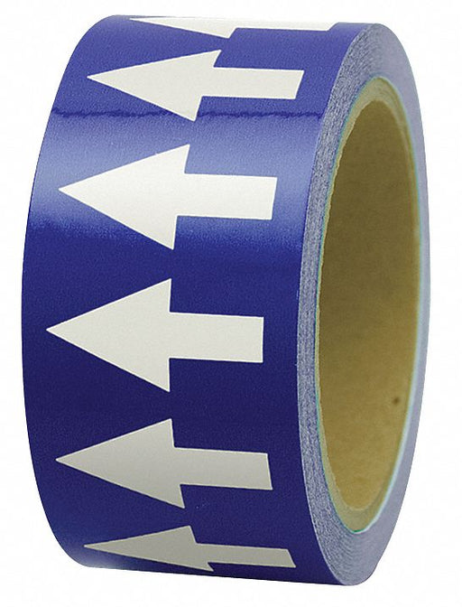 D4935 Arrow Tape Blue 4in W 108ft Roll L