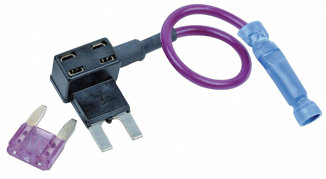Dual Fuse Holder Black Red Plug-In
