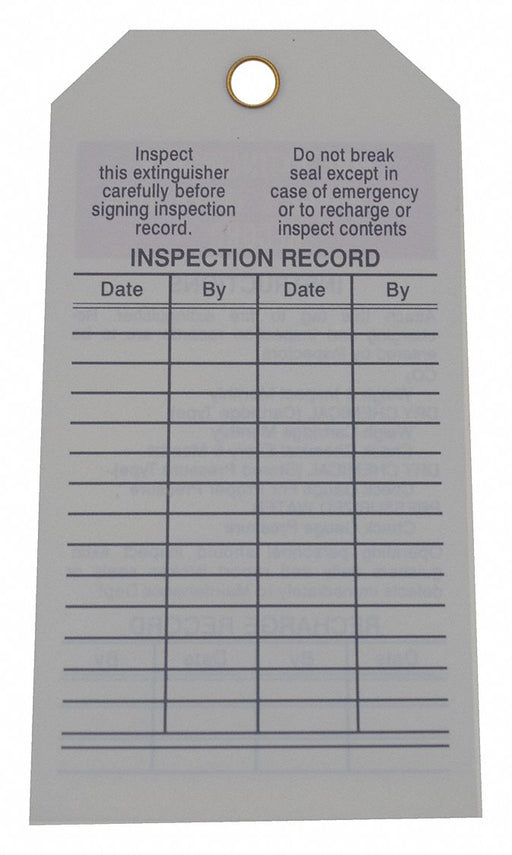 Fire Extinguisher Tag OSHA 3 x5.75 PK25