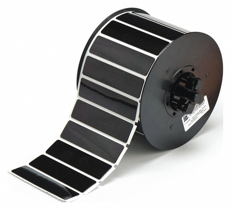 Pre-Cut Label Stock Roll Black Gloss