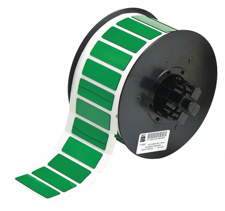 Pre-Cut Label Stock Roll Green Gloss