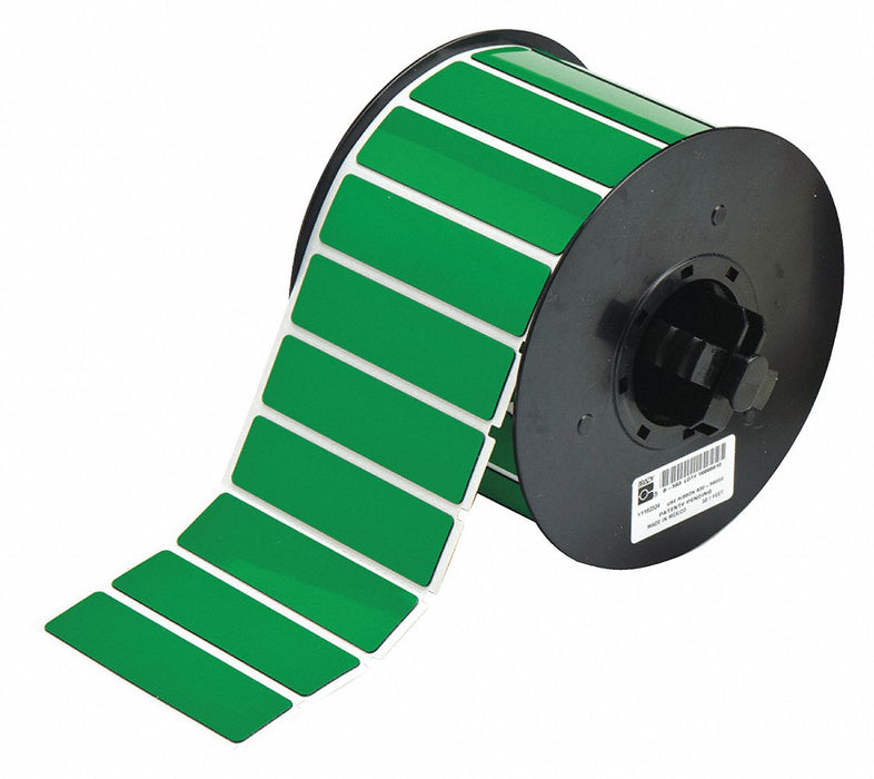 Pre-Cut Label Stock Roll Green Gloss