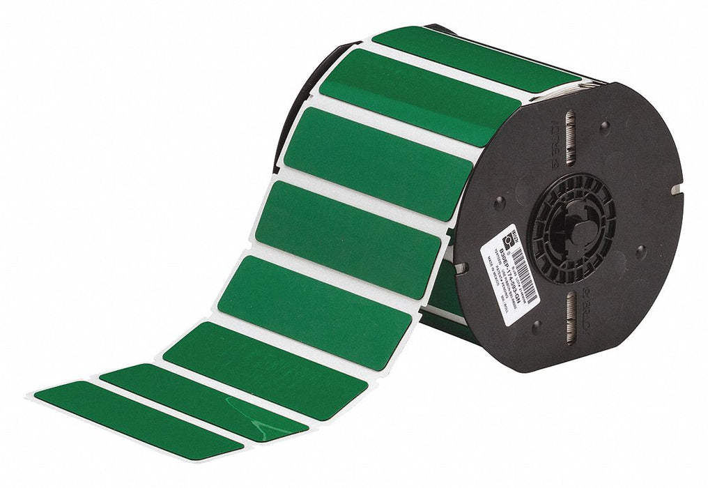 Pre-Cut Label Stock Roll Green Gloss