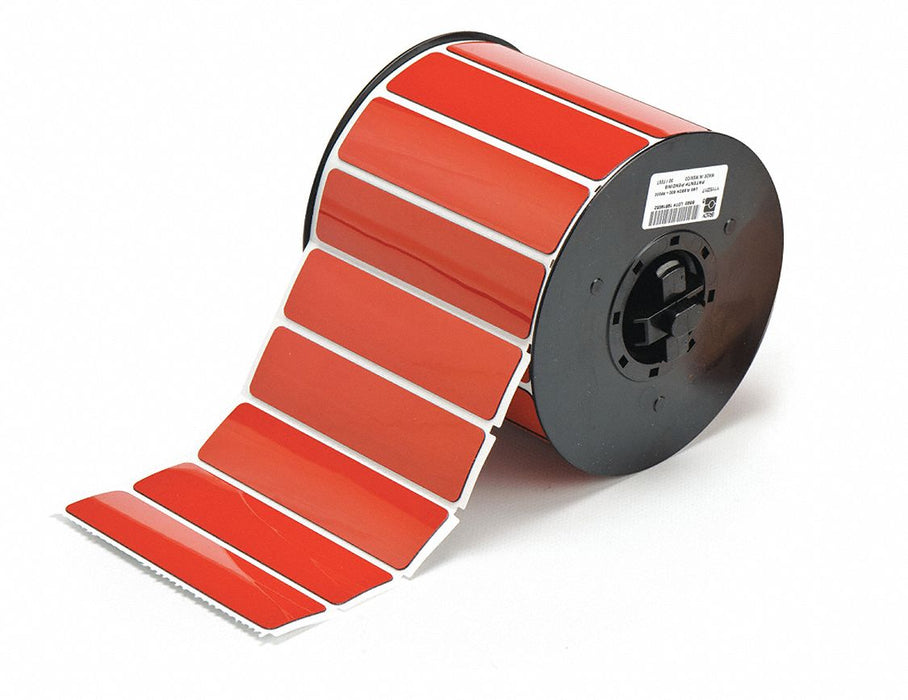 Pre-Cut Label Stock Roll Red Gloss
