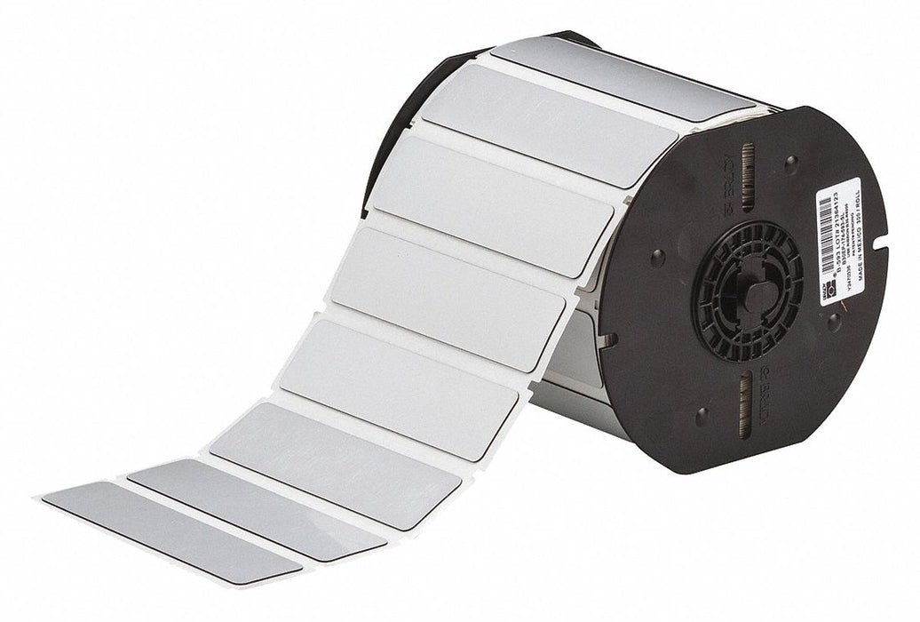 Pre-Cut Label Stock Roll Silver Gloss