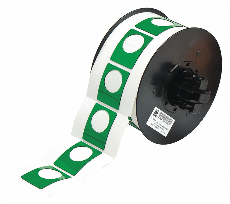 Pre-Cut Label Stock Roll Green Gloss