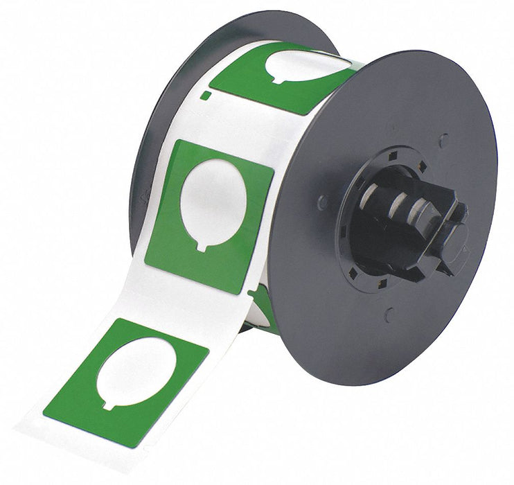 G8795 Pre-Cut Label Stock Roll Green Gloss