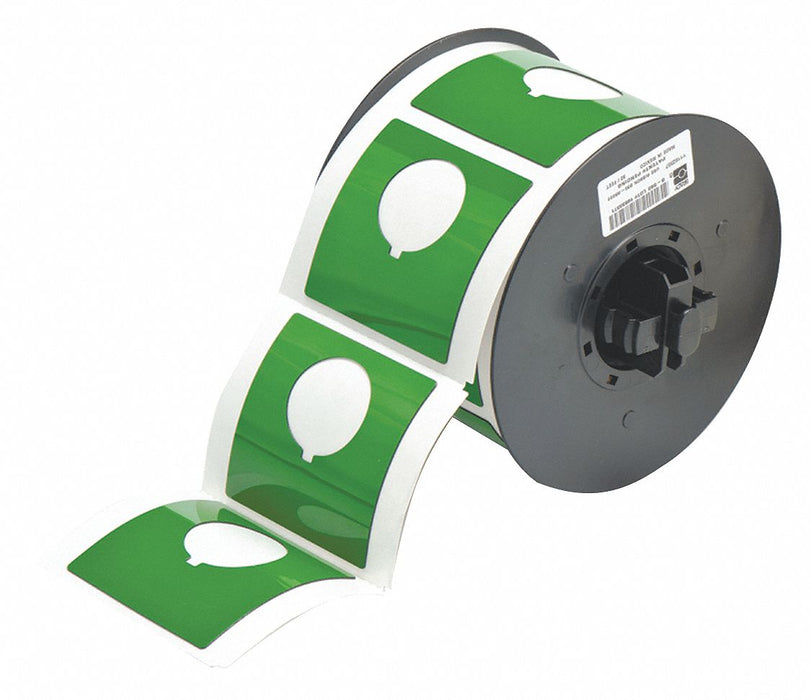 G8797 Pre-Cut Label Stock Roll Green Gloss