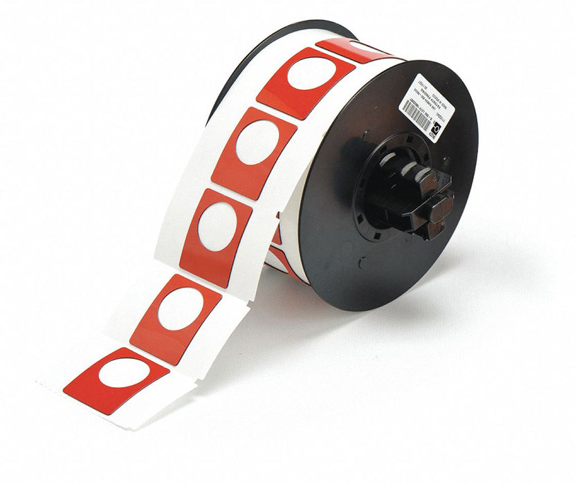 Pre-Cut Label Stock Roll Red Gloss