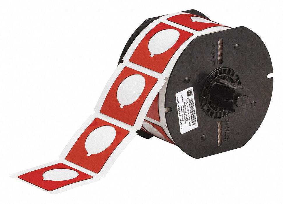 G8795 Pre-Cut Label Stock Roll Red Gloss