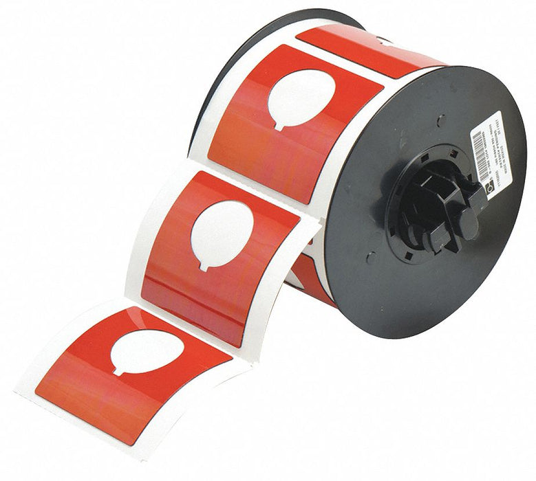G8797 Pre-Cut Label Stock Roll Red Gloss