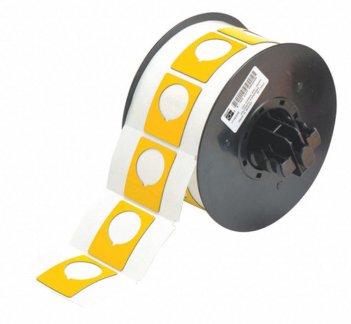 Pre-Cut Label Stock Roll Yellow Gloss