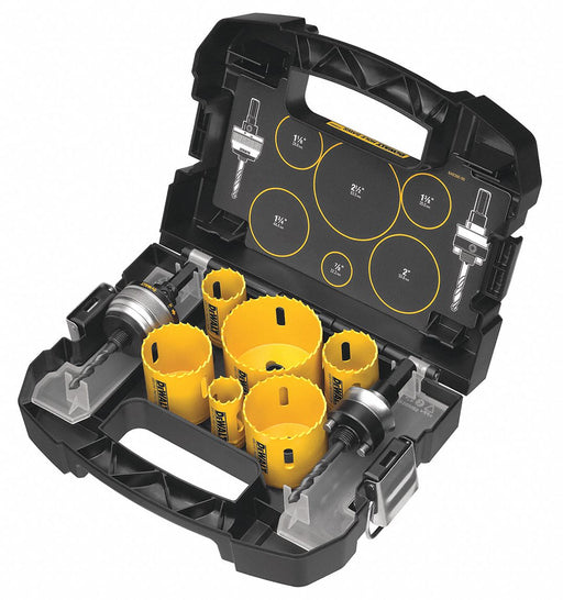 Hole Saw Kit 9pcs Sizes 0.875 -2.5 