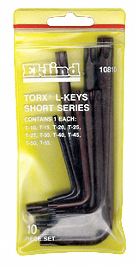 Torx Key Set L Shape 2 in to 4 1/4 in