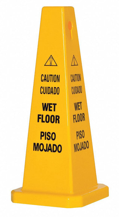 Safety Cone Yellow Polypropylene 26 in H