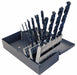 Taper Shank Drill Set 16pc HSS 49/64-1in
