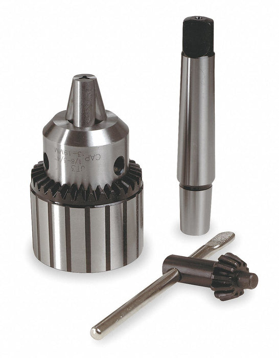 Drill Chuck Kit Keyed Steel 3/4 In 3MT