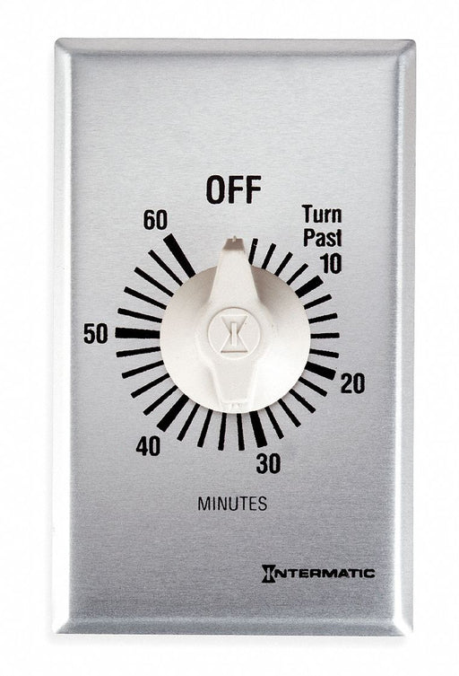Spring-Wound Timer Silver 120/277V AC