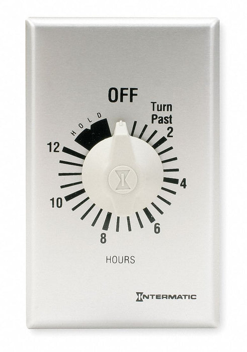Spring-Wound Timer Silver 120/277V AC